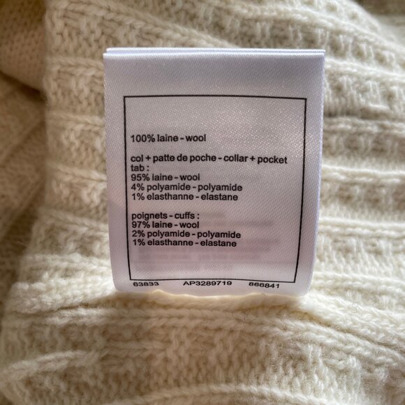 Dior Marinière Cardigan with Sailor Collar White and Navy Blue Cotton Knit - Picture 9 of 9